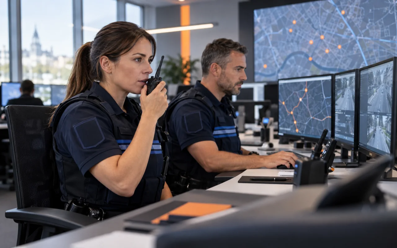 Centre de supervision de police municipale utilisant la Radio LTE